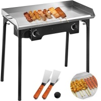 StarCook Gas Double Burner Stove Flat Top Griddle 32x17 inch