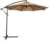 10ft Offset Hanging Market Patio Umbrella w/ Easy Tilt Adjustment, Polyester Shade, 8 Ribs