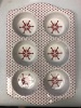 Lot of (4) Avon Ceramic Holly Dot Muffin Pans, Appears New, Sold as is