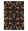 Oakwood Pine Cone and Oak Leaf Rug, 3'10" x 5'4" - Appears New