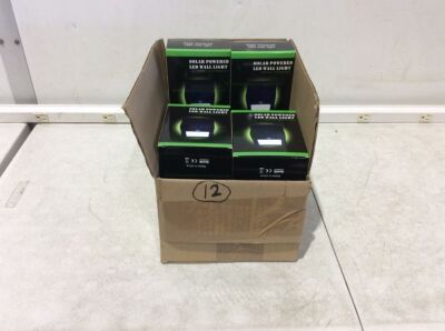 Lot of (12) Solar Powered LED Wall Lights 