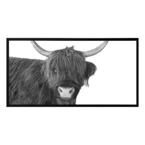 Scottish Highland Cow Framed Print, 25.57" x 49.57"&nbsp;- Appears New