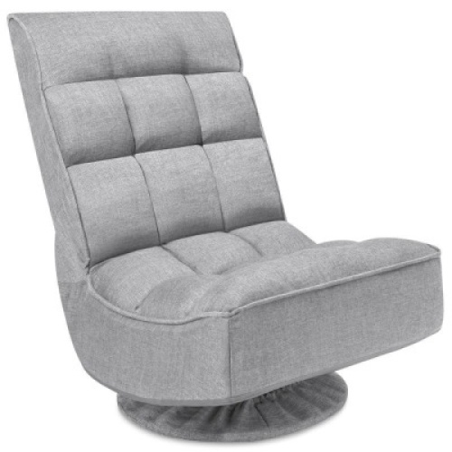 Folding Floor Gaming Chair w/ 360-Degree Swivel, 4 Adjustable Positions&nbsp;
