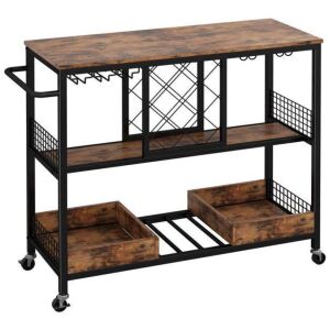 IRONCK Wine Rack Table, Industrial Bar Cart 