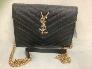 Saint Laurent Leather Wallet On Chain, Authenticity Unknown, Appears new, Sold as is