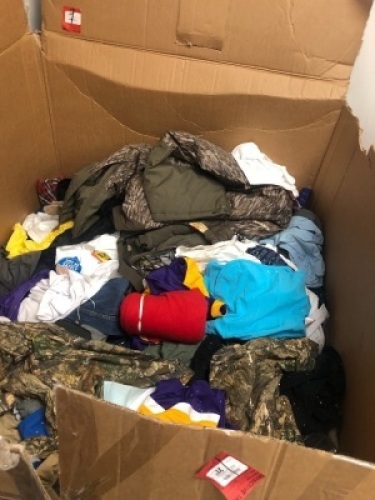 Salvage Pallet of Clothes, Has gotten wet and some items have molded, Sold as is