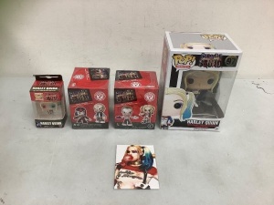 Pop Heroes Suicide Squad Harley Quinn w/ Keychain, Magnet & 2 Mystery Minis, Appears New, Sold as is