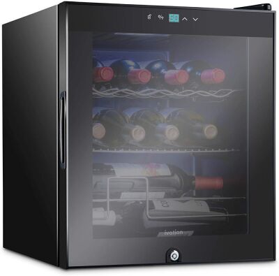 Ivation 12 Bottle Compressor Wine Cooler Refrigerator w/Lock 