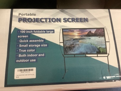 Portable Projection Screen, Appears New, Sold as is
