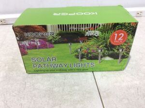 KOOPER Stainless Steel Solar Pathway Lights, 12 Pack 