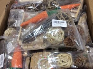 Lot of (57) Natural Chew Toy Sets for Bunny, Hamster, Gerbil 