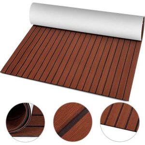 Lot of (2) VEVOR EVA Foam Faux Teak Boat Decking Sheet 94.5" x 47.2" Non-Skid Self-Adhesive 