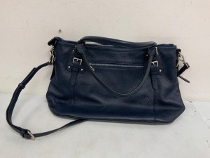 Blue Leather Purse, Appears New, Sold as is