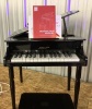 Kids Mini Wooden Grand Piano w/ Lid, Bench, Music Rack, Song Book, Stickers