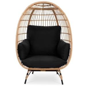 Wicker Egg Chair Oversized Indoor Outdoor Patio Lounger 