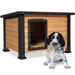 Wooden Outback Cabin Dog House Pet Shelter, Small 