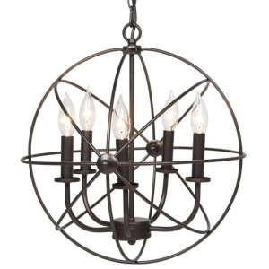 Industrial Vintage 5-Light Ceiling Chandelier Fixture