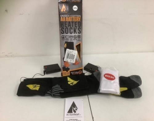 Action Heat Cotton Heated Socks, XXL, E-Comm Return
