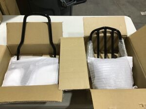 Black Sissy Bar Backrest Luggage Rack for Harley Softail Deluxe