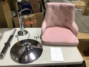 Upholstered Pink Bar Stool 