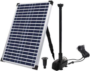 ECO-WORTHY Solar Fountain Water Pump Kit 20 W, 360GPH Submersible Powered Pump and 20 Watt Solar Panel