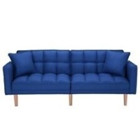 Convertible Linen Upholstered Split Back Futon&nbsp;