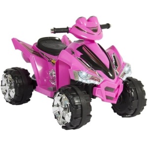 12V Kids Battery Powered Electric 4-Wheeler Quad ATV Ride On Toy w/ 2 Speeds, LED Lights 