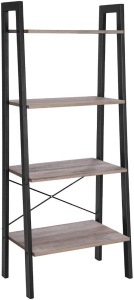 VASAGLE 4-Tier Ladder Book Shelf, Steel Frame 