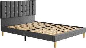 LIKIMIO Full Size Upholstered Bed Frame 