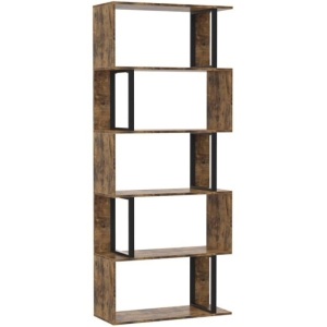 IRONCK 5 Tier Bookcase Z-Shelf Style  