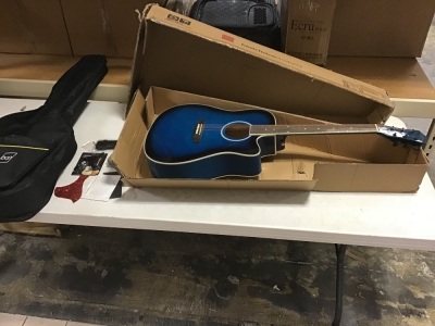 Full Size Beginner Acoustic Guitar Set with Case, Strap, Capo - 41in. E-Commerce Return
