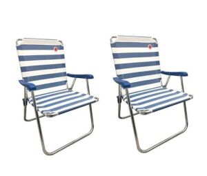 OmniCore Designs Aluminum Folding Camping Chairs, 2 Pack 