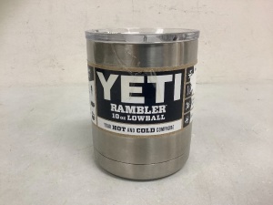 Yeti Rambler Low Ball 10oz Tumbler, E-Commerce Return, Sold as is