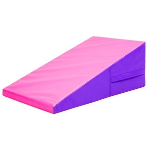 38x23x14in Kids Foam Gym Cheese Wedge Mat Incline for Tumbling, Gymnastics