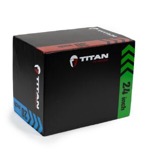 Titan Fitness 3-in-1 Heavy Foam Plyometric Box 20" x 24" x 30" 