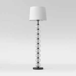 Stacked Ribbed Glass Floor Lamp