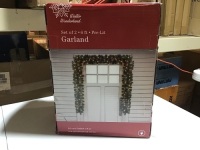 (Set of 2) 6 ft. Pre-Lit Garland