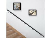 Aluminum Modern Handrail for Stairs 13ft Length Black