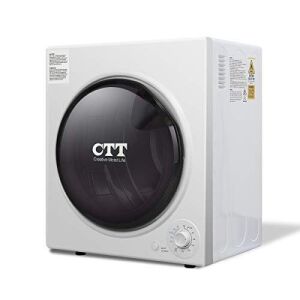 CTT 13 Lbs. 3.5Cu.ft 1500W 110-120V Electric Mini Portable Compact Laundry Clothes Dryer, Stainless Steel Tub