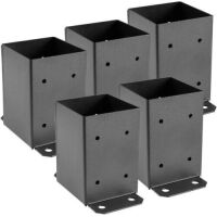 VEVOR 4 x 4 Deck Post Base 10 PCS,&nbsp;3.6 x 3.6 inch,&nbsp;Black Powder-Coated&nbsp;
