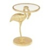 Pier1 Gold Metal Flamingo Accent Table. NEW