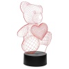 3D LED Teddy Bear Night Light Touch Lamp
