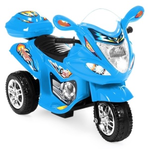 Kids Battery Powered 3-Wheel Motorcycle Ride On Toy w/ LED Lights