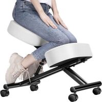 VIVOHOME Ergonomic Kneeling Chair Adjustable Stool with Thick Foam Cushions and Smooth Gliding Casters&nbsp;