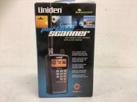 Uniden Portable Event Scanner, Powers Up, E-Commerce Return, Sold as is