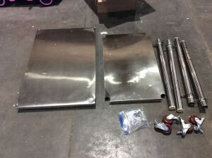 2 Tier Rolling Stainless Steel Table 24" x 36" 