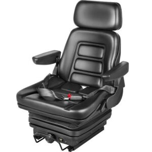 VEVOR Replacement Lift Seat with Adjustable Seat Back for Tractor & Forklift with Seat Belt & Safety Switch