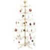 Wrought Iron Christmas Tree Ornament Display w/ Easy Assembly, Stand, 6ft 
