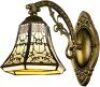 Lot of (2) Tiffany Style Glass Shade Vintage Wall Sconces