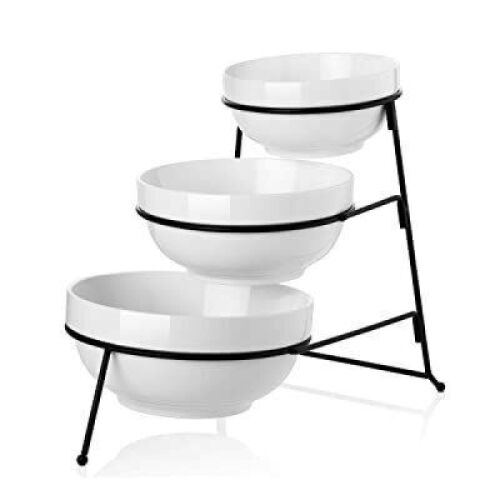 Dowan 3 Tier Porcelain Serving Bowl Set&nbsp;